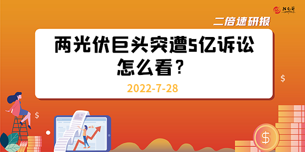 《二倍速研报》两光伏巨头突遭5亿诉讼，怎么看？