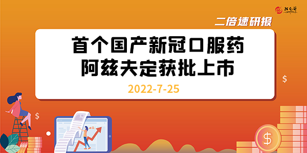 《二倍速研报》首个国产新冠口服药阿兹夫定获批上市