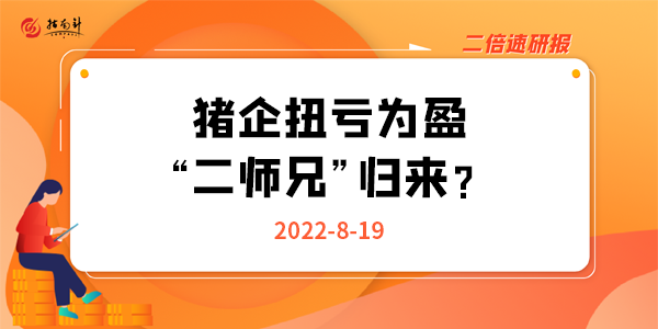 《二倍速研报》猪企扭亏为盈，“二师兄”归来？