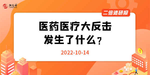 《二倍速研报》医药医疗大反击，发生了什么