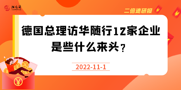 《二倍速研报》德国总理访华随行12家企业，是些什么来头？