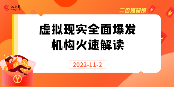 《二倍速研报》虚拟现实全面爆发！机构火速解读！