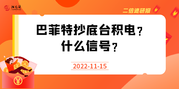 《二倍速研报》巴菲特抄底台积电？什么信号？