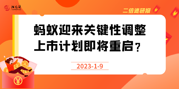 《二倍速研报》蚂蚁迎来关键性调整，上市计划即将重启？